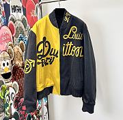 LOUIS VUITTON MIX CANVAS LEATHER BOMBER  jacket - S.M.L - 5