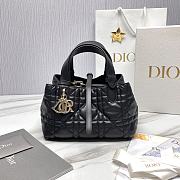 DIOR TOUJOURS BAG Black Macrocannage Calfskin Black - 23 x 15 x 15 cm - 1