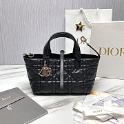 DIOR TOUJOURS BAG Black Macrocannage Calfskin Black - 23 x 15 x 15 cm - 5