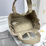 DIOR TOUJOURS BAG Black Macrocannage Calfskin Beige - 23 x 15 x 15 cm - 4