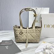 DIOR TOUJOURS BAG Black Macrocannage Calfskin Beige - 23 x 15 x 15 cm - 2