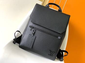 Kitlife Louis Vuitton Flap Backpack Black - 33 x 12 x 38 cm