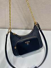 Kitlife Re-Nylon and brushed leather mini-bag Black - 22 x 19.5 x 6 cm - 6