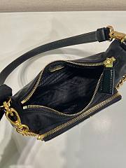 Kitlife Re-Nylon and brushed leather mini-bag Black - 22 x 19.5 x 6 cm - 4