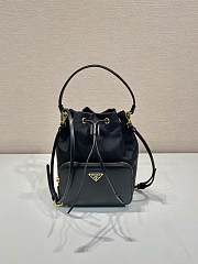 Kitlife Prada Re-Nylon and brushed leather Black bag - 17.5 x 22.5 x 12 cm - 1