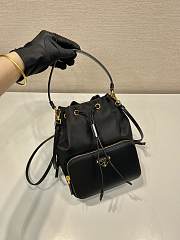 Kitlife Prada Re-Nylon and brushed leather Black bag - 17.5 x 22.5 x 12 cm - 2