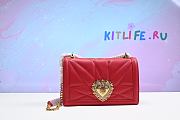 Kitlife Dolce & Gabbana Devotion Small Crossbody Bag Light Red - 26x 17.5 x 7.5cm - 1