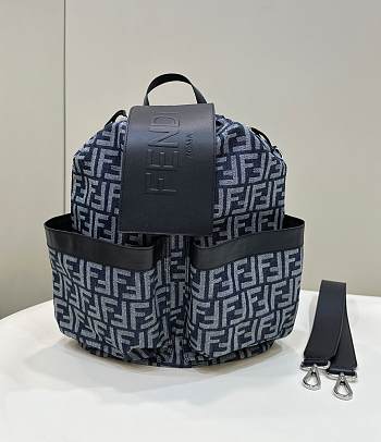 Kitlife Fendi Backpack Blue - 31.5 x 16 x 36 cm