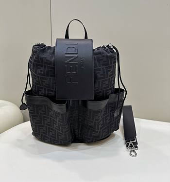 Kitlife Fendi Backpack Black - 31.5 x 16 x 36 cm