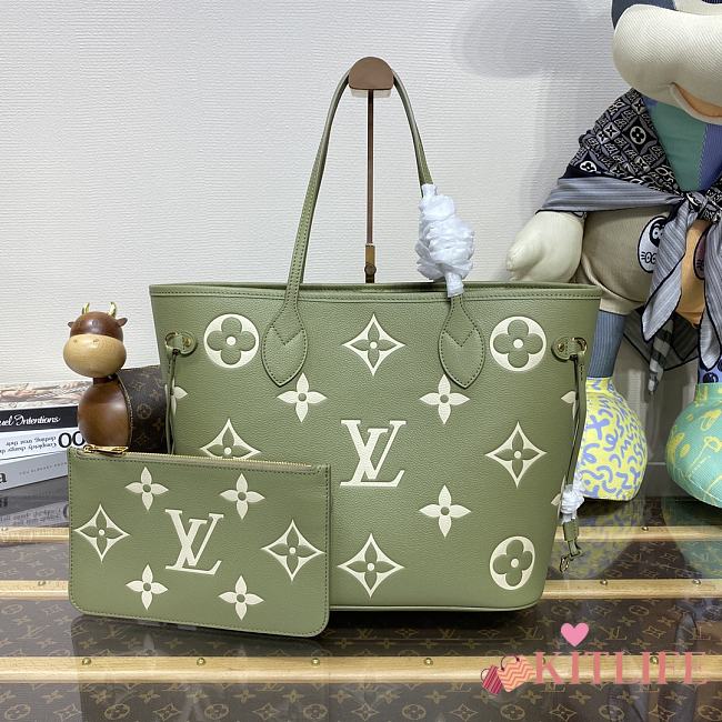 Kitlife Louis Vuitton Neverfull Green bag - 32 x 29 x 17 cm - 1