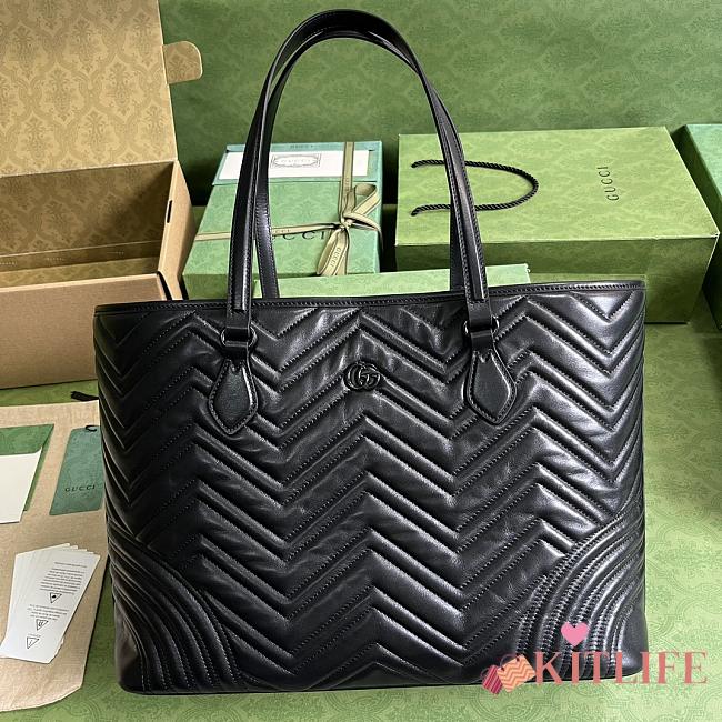 kitlife GUCCI Large GG Marmont Tote Bag Black - 38.5 x 29 x 14 cm - 1