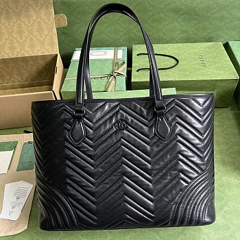 kitlife GUCCI Large GG Marmont Tote Bag Black - 38.5 x 29 x 14 cm