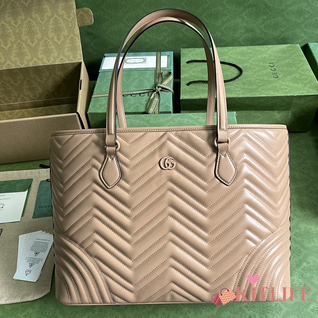 kitlife GUCCI Large GG Marmont Tote Bag Beige - 38.5 x 29 x 14 cm - 1