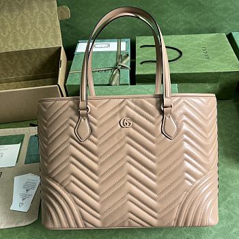 kitlife GUCCI Large GG Marmont Tote Bag Beige - 38.5 x 29 x 14 cm