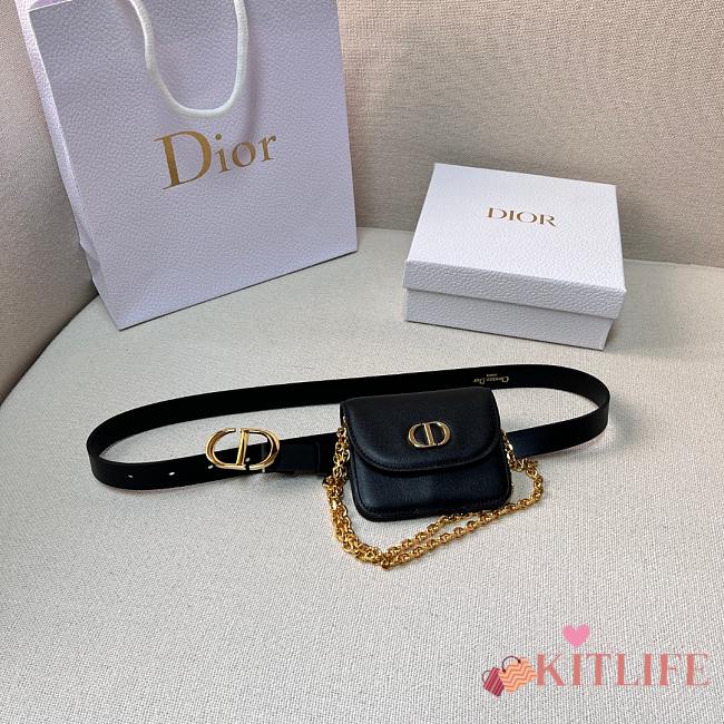 DIOR BOBBY BELT WITH REMOVABLE POUCH BLACK  - 1