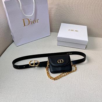 DIOR BOBBY BELT WITH REMOVABLE POUCH BLACK 