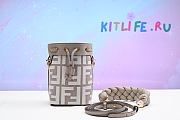 Kitlife Fendi 8BS010 AFIS MINI MON TRESOR Bag Gray - 12x18x10 cm - 1