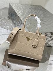 Kitlife Prada Symbole leather bag with stitching Beige - 30x23x9 cm - 3