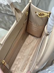 Kitlife Prada Symbole leather bag with stitching Beige - 30x23x9 cm - 2