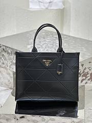 Kitlife Prada Symbole leather bag with stitching Black - 30x23x9 cm - 1