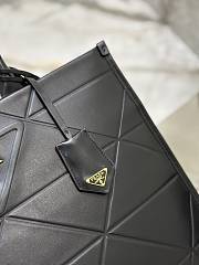 Kitlife Prada Symbole leather bag with stitching Black - 30x23x9 cm - 4