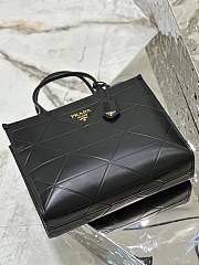 Kitlife Prada Symbole leather bag with stitching Black - 30x23x9 cm - 3