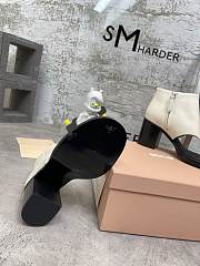 Kitlife Miu Miu leather thong booties White  - 2