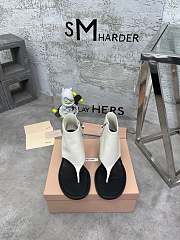 Kitlife Miu Miu leather thong booties White  - 5