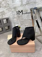 Kitlife Miu Miu leather thong booties Black - 2