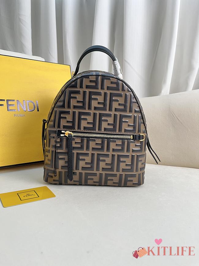 Kitlife fendi backpack logo - 22×10×22cm - 1