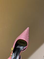 Kiltife Versace Safety Pin Pointed Toe Slingback Pink Pumps 12cm - 6