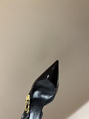 Kiltife Versace Safety Pin Pointed Toe Slingback Black Pumps 12cm - 6