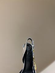 Kiltife Versace Safety Pin Pointed Toe Slingback Silver Pumps 12cm - 2