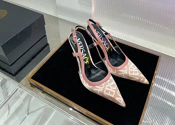 Kiltife Versace Allover Slingback Pumps  10.5cm - 000