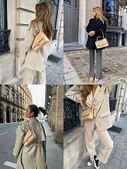 kitlife Chanel lambskin leather Flap in beige with gold - 25 cm - 1