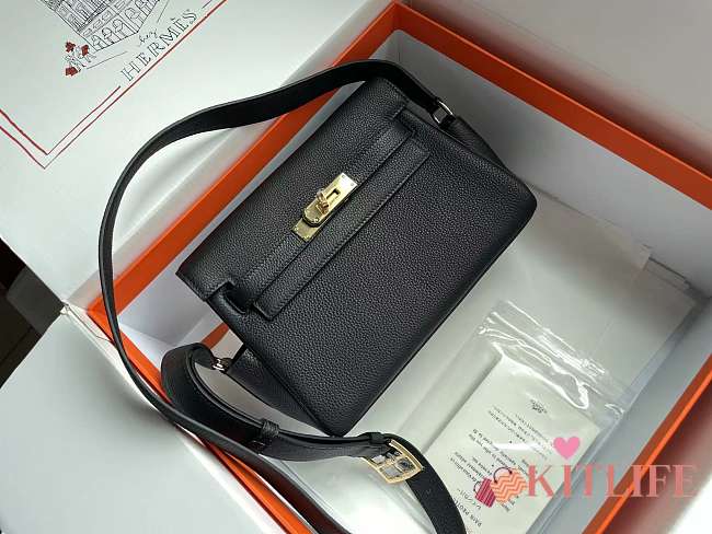 kitlife hermes kelly messenger Black Bag -  22 x 13 x 7 cm - 1