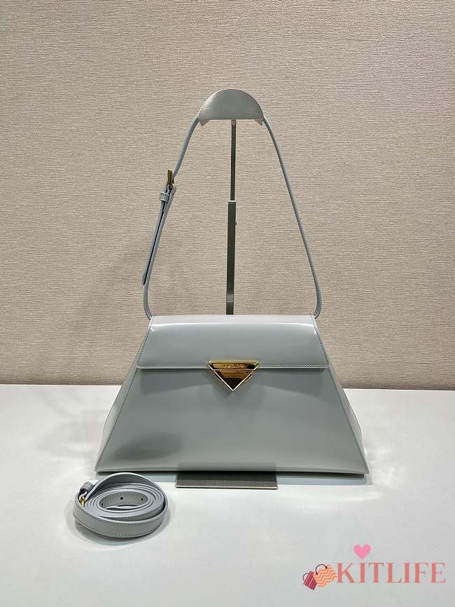 Kitlife Prada Medium brushed leather handbag Blue - 34 x 19 x 8 cm - 1