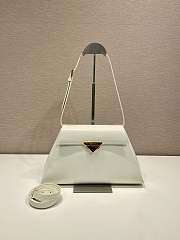Kitlife Prada Medium brushed leather handbag White - 34 x 19 x 8 cm - 1