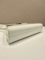Kitlife Prada Medium brushed leather handbag White - 34 x 19 x 8 cm - 4