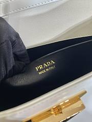 Kitlife Prada Medium brushed leather handbag White - 34 x 19 x 8 cm - 3