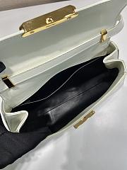 Kitlife Prada Medium brushed leather handbag White - 34 x 19 x 8 cm - 2