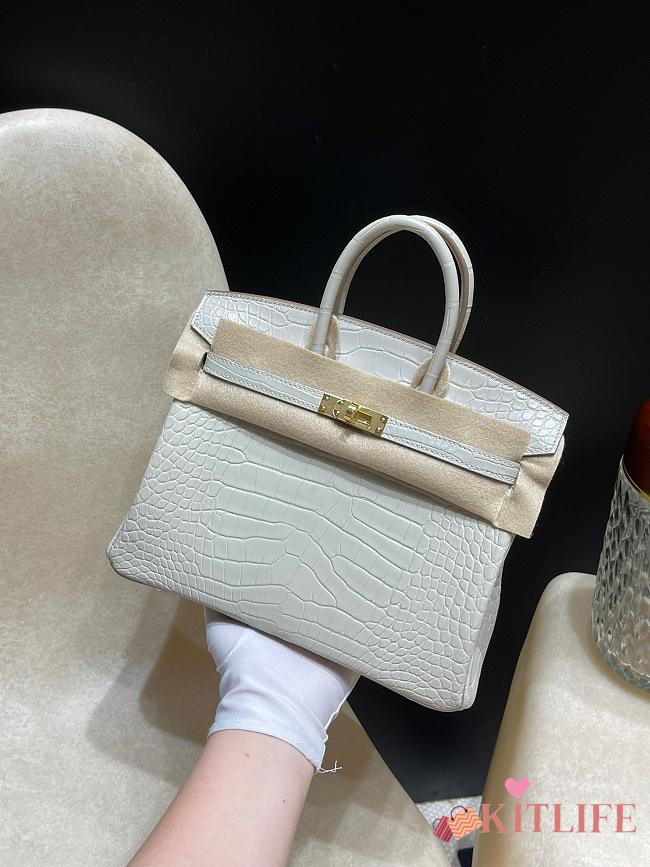 Kitlife Hermes Birkin Matte White Leather - 25cm - 1