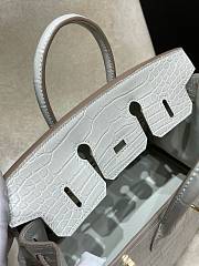 Kitlife Hermes Birkin Matte White Leather - 25cm - 4