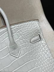 Kitlife Hermes Birkin Matte White Leather - 25cm - 3