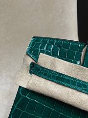 Forubags Hermes Birkin Green Crocodile Gold Buckle – 25 cm - 4
