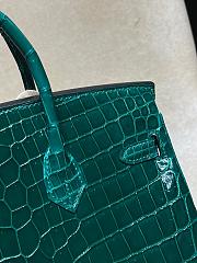 Forubags Hermes Birkin Green Crocodile Gold Buckle – 25 cm - 2