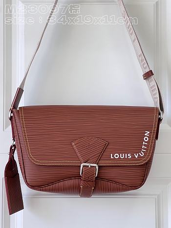 Kitlife Louis Vuitton Montsouris Epi Red Brown - 34 x 19 x 11 cm