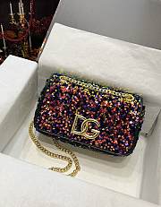 Kitlife Dolce & Gabbana 3.5 sequin-embellished shoulder bag - 000 - 25 x 8 x 15 cm - 1