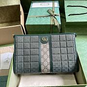 KITLIFE MINI GUCCI CANVAS POUCH GREEN BAG - 26 X 20 X 6 CM - 1