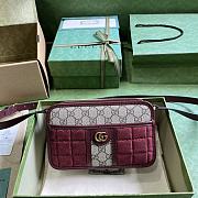 Kitlife Gucci mini Double G shoulder bag Red - 21 x 14 x 7 cm - 1